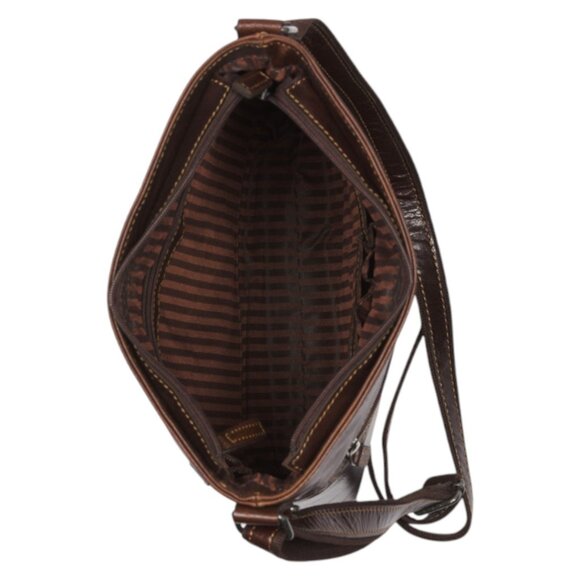 JACK GEORGES Unisex Leather Voyager Buffalo Crossbody - Picture 2 of 4